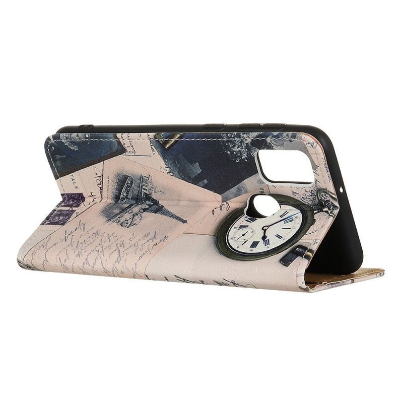 Etui Folio Xiaomi Redmi 9C Wieża Eiffla Poety Etui Ochronne