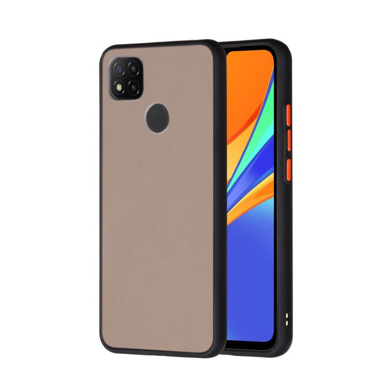 Etui Xiaomi Redmi 9C Czerwony Czarny Hybryda Z Kolorowymi Krawędziami