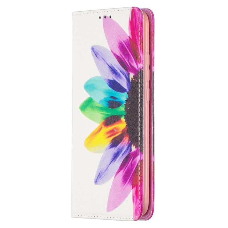 Flip Kotelot Xiaomi Redmi 9C Kwiat Akwareli