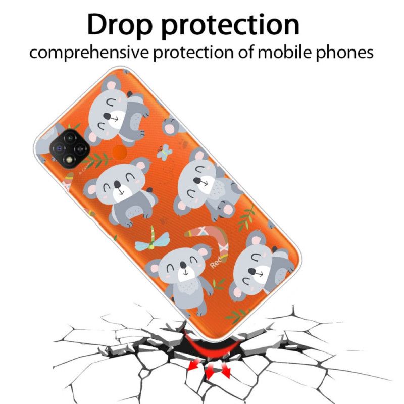 Futerały Xiaomi Redmi 9C Etui na Telefon Słodkie Koale