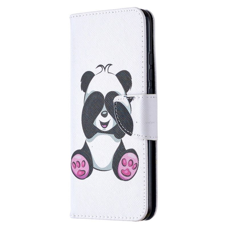 Skórzany Futerał Xiaomi Redmi 9C Etui na Telefon Zabawna Panda