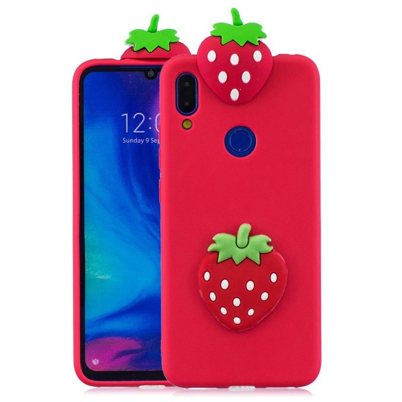 Etui Xiaomi Redmi Note 7 3D Truskawka Etui Ochronne