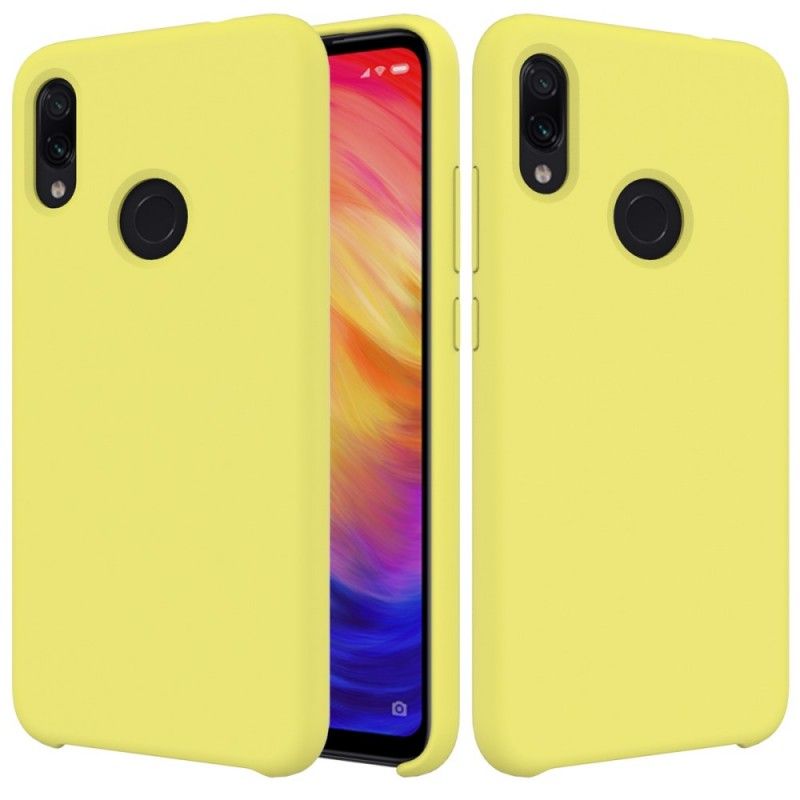 Etui Xiaomi Redmi Note 7 Biały Czarny Płyn Silikonowy Etui Ochronne