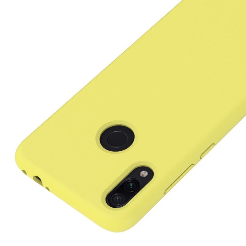 Etui Xiaomi Redmi Note 7 Biały Czarny Płyn Silikonowy Etui Ochronne