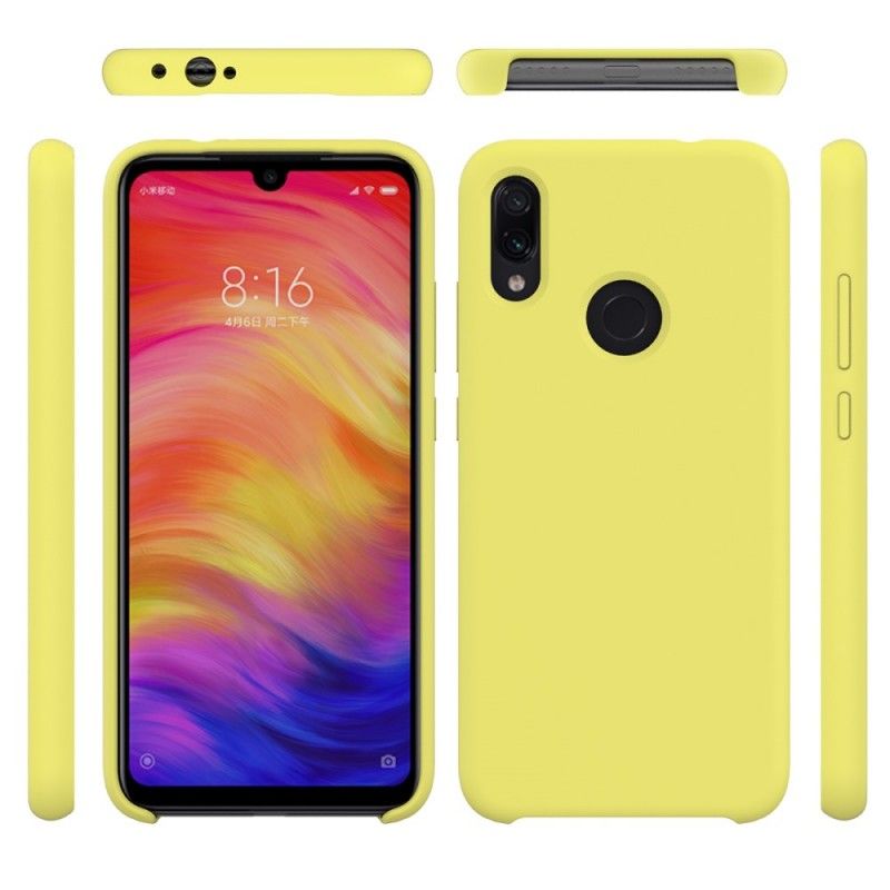 Etui Xiaomi Redmi Note 7 Biały Czarny Płyn Silikonowy Etui Ochronne