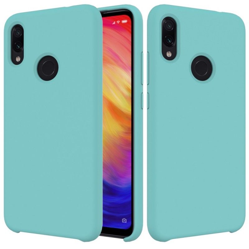 Etui Xiaomi Redmi Note 7 Biały Czarny Płyn Silikonowy Etui Ochronne