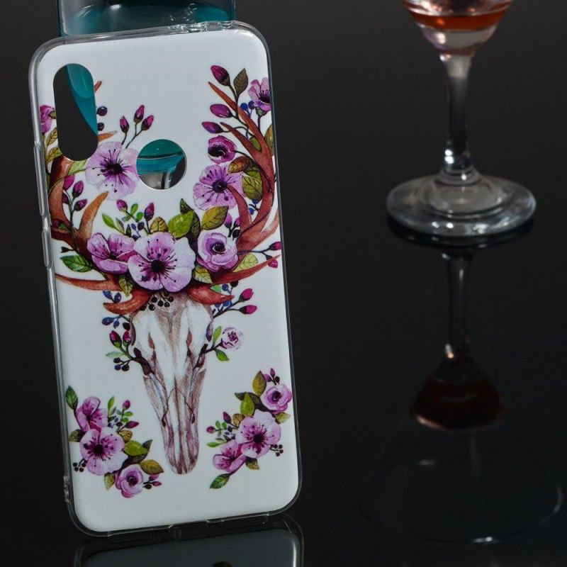 Etui Xiaomi Redmi Note 7 Fluorescencyjny Kwiecisty Łoś Etui Ochronne