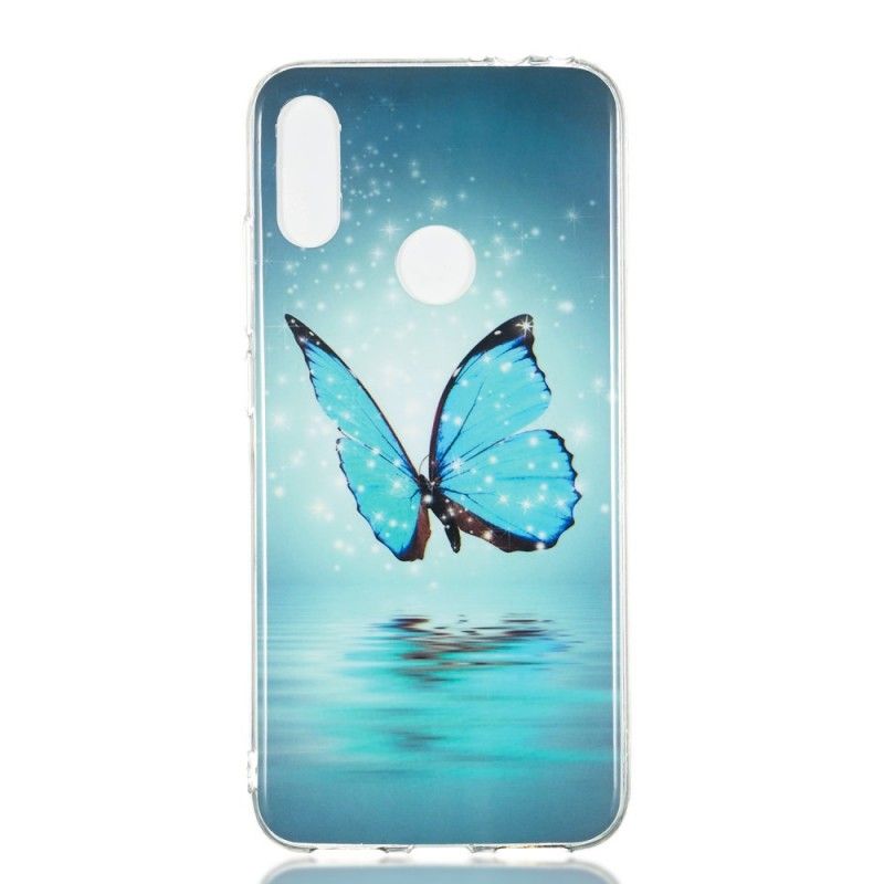 Etui Xiaomi Redmi Note 7 Fluorescencyjny Niebieski Motyl