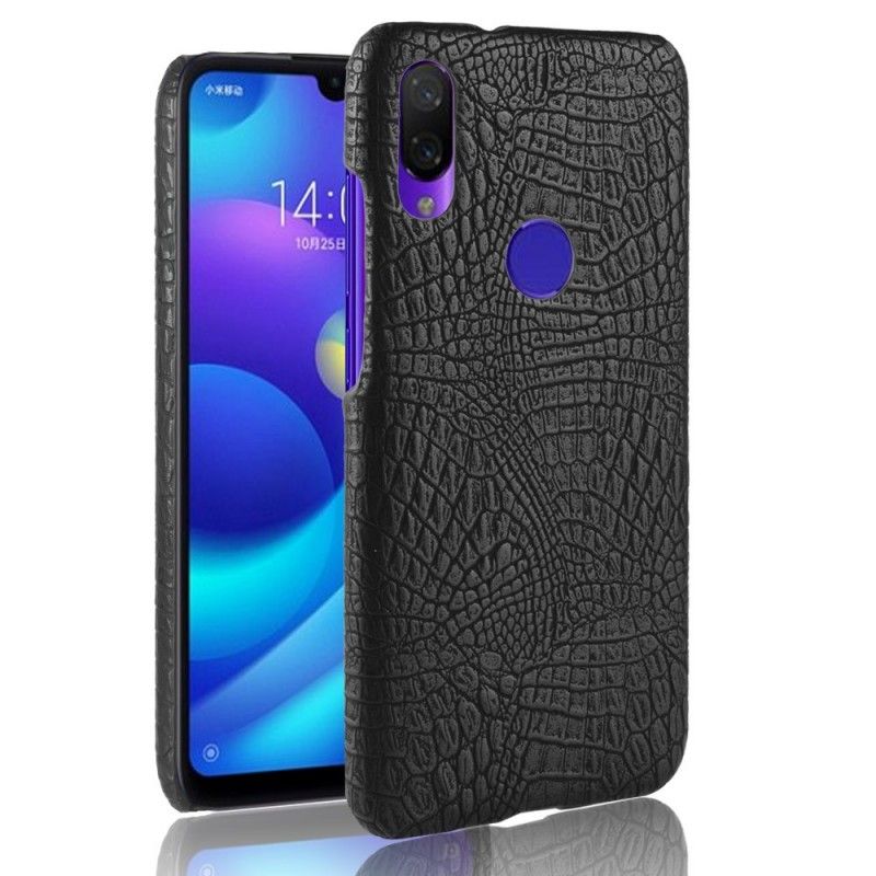 Futerały Xiaomi Redmi Note 7 Biały Czarny Etui na Telefon Efekt Skóry Krokodyla