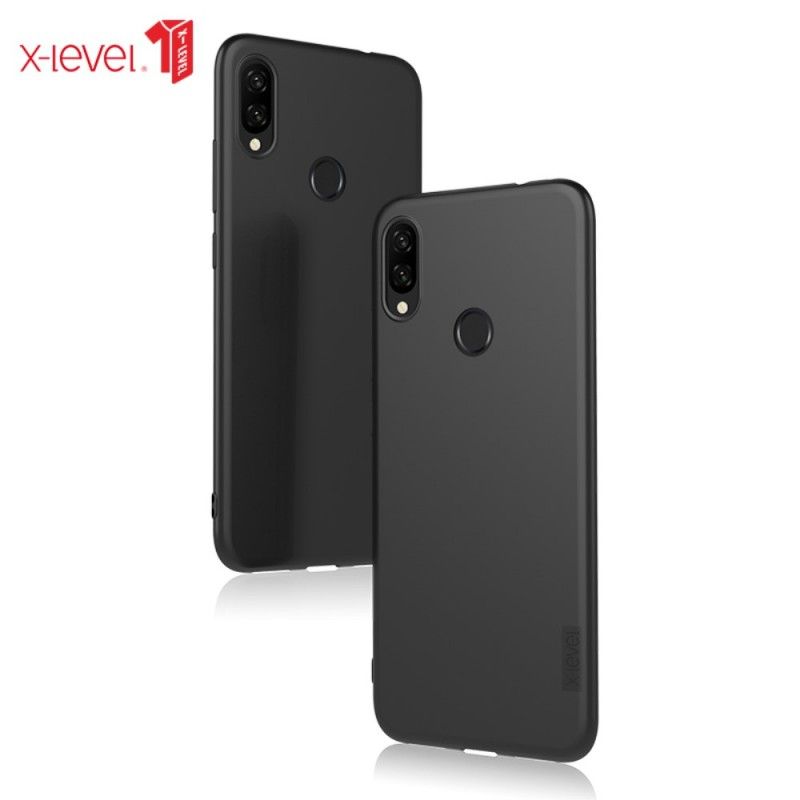 Futerały Xiaomi Redmi Note 7 Czarny Etui na Telefon Bardzo Drobny Szron Na Poziomie X