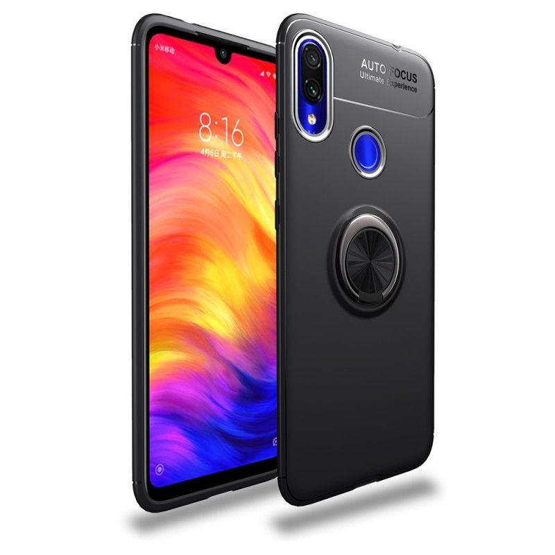 Futerały Xiaomi Redmi Note 7 Czerwony Czarny Etui na Telefon Obrotowy Pierścień