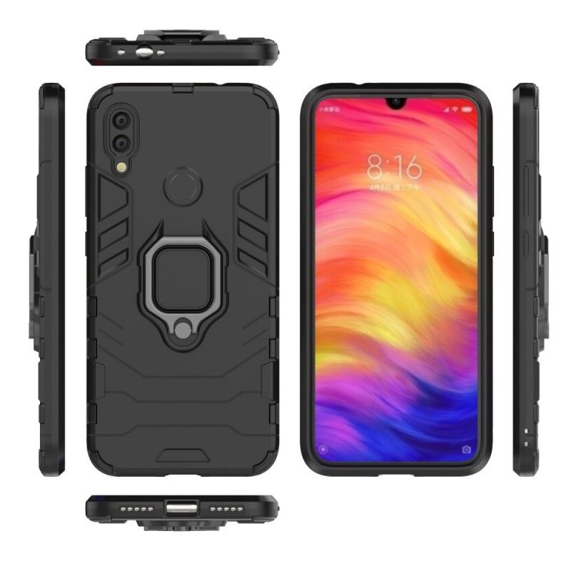 Futerały Xiaomi Redmi Note 7 Czerwony Czarny Pierścień Oporowy