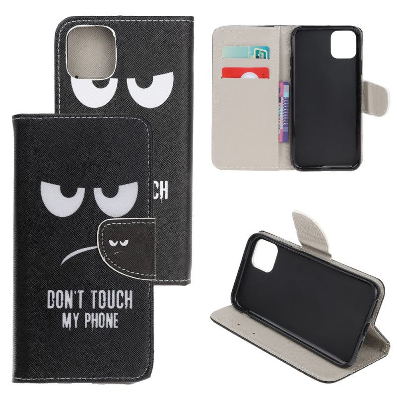 Etui Folio iPhone 11 Pro Max Nie Dotykaj Mojego Telefonu