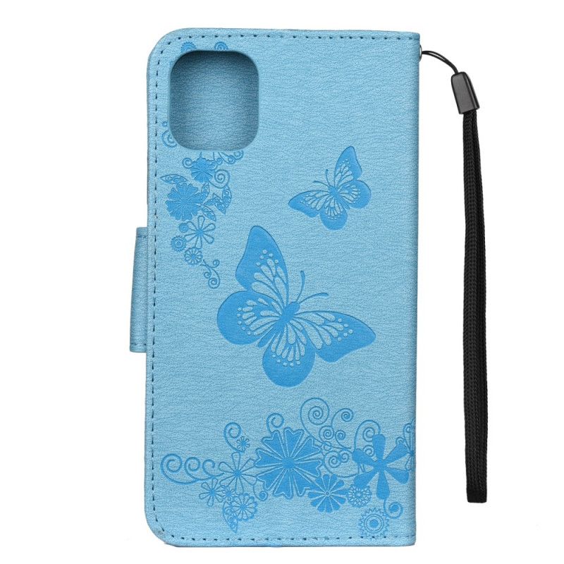 Etui Folio iPhone 11 Pro Max Szary Czarny Odkrycie Motylkowych Stringów Etui Ochronne