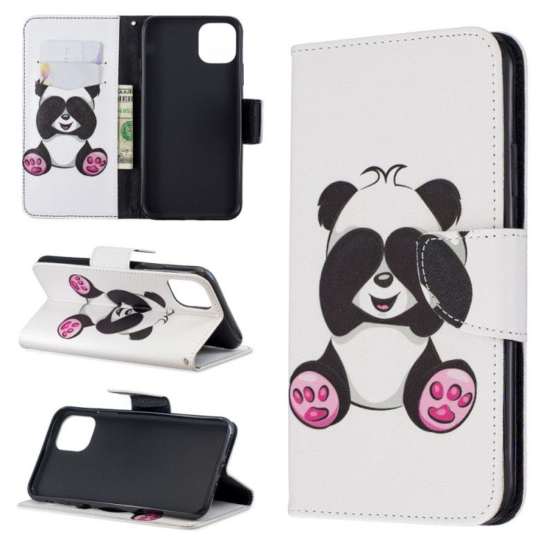 Etui Folio iPhone 11 Pro Max Zabawna Panda