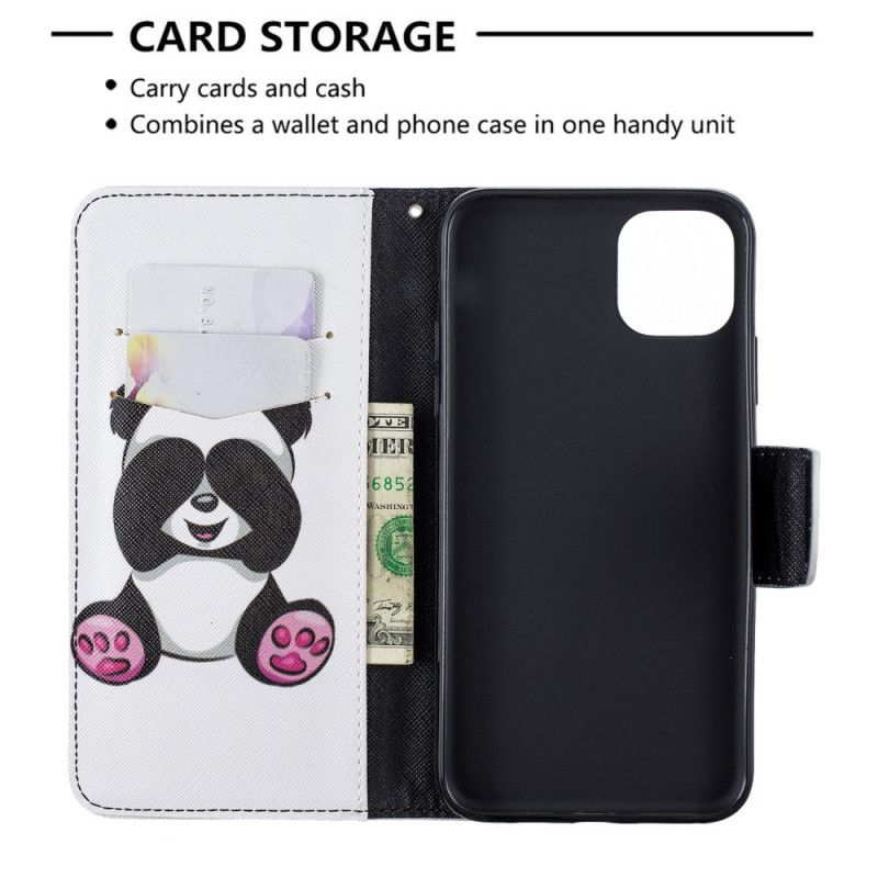 Etui Folio iPhone 11 Pro Max Zabawna Panda