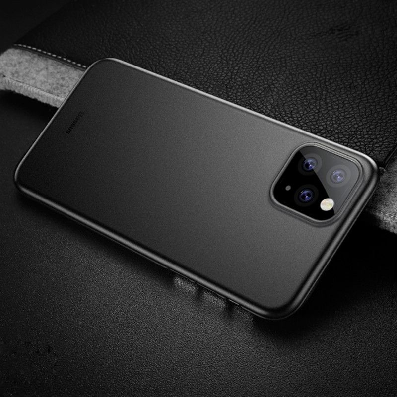 Etui iPhone 11 Pro Max Biały Czarny Matowa Półprzezroczysta Podstawa Etui Ochronne