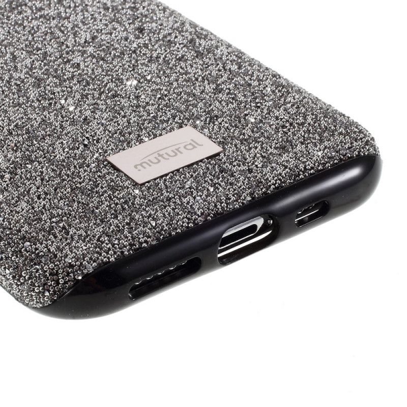 Etui iPhone 11 Pro Max Szary Czarny Luksusowa Tkanina Mutural Etui Ochronne