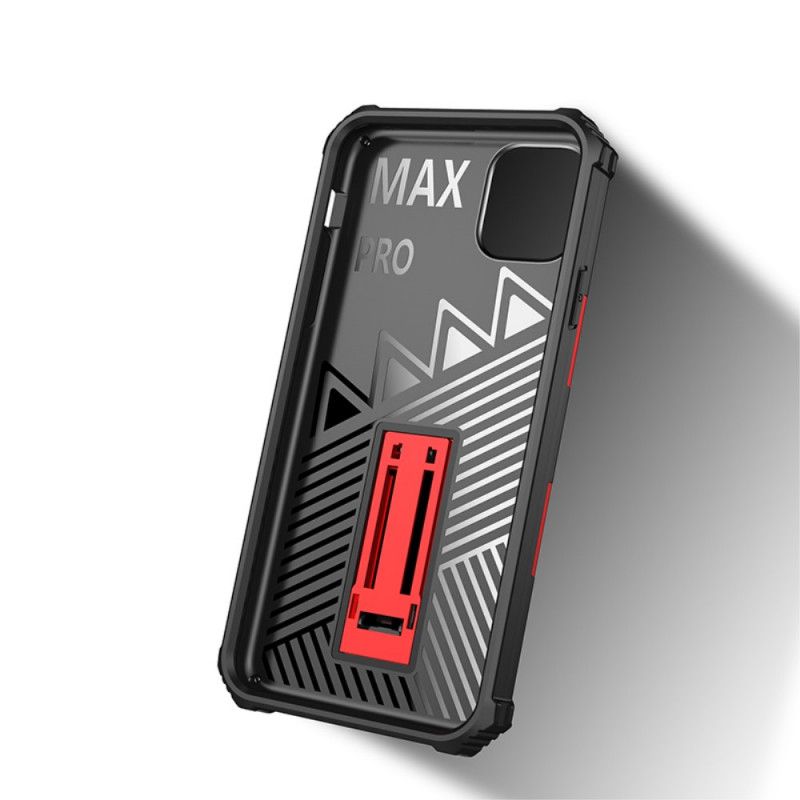 Futerały iPhone 11 Pro Max Czerwony Czarny Etui na Telefon Zdejmowany Z Wyjmowanym Wspornikiem
