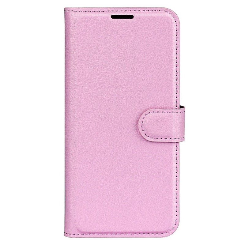 Etui Folio do Xiaomi Redmi Note 12 5G Klasyczny Efekt Skóry Liczi