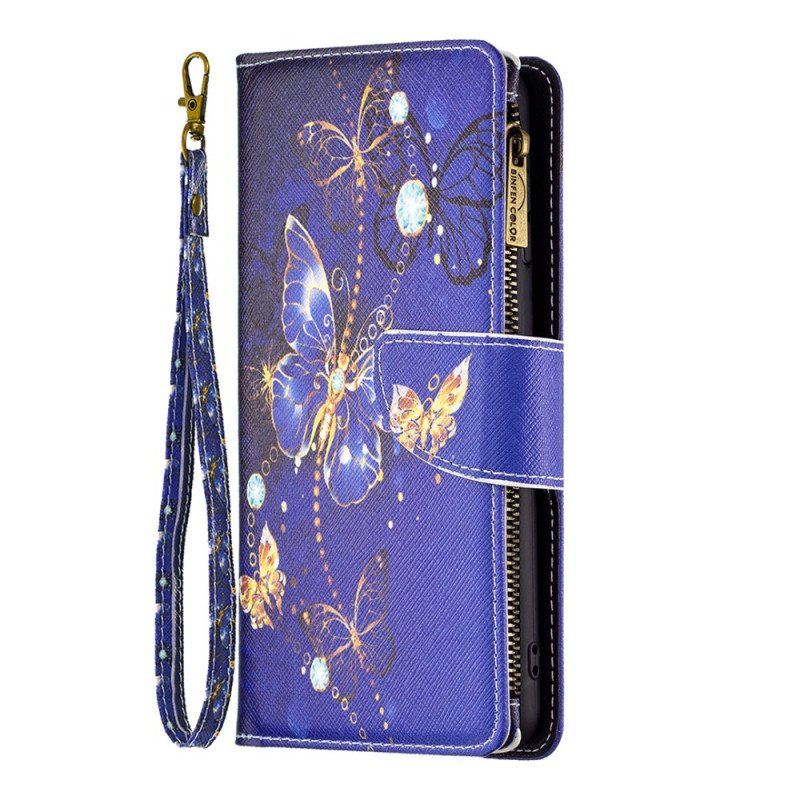 Etui Folio do Xiaomi Redmi Note 12 5G Portmonetka Motyle