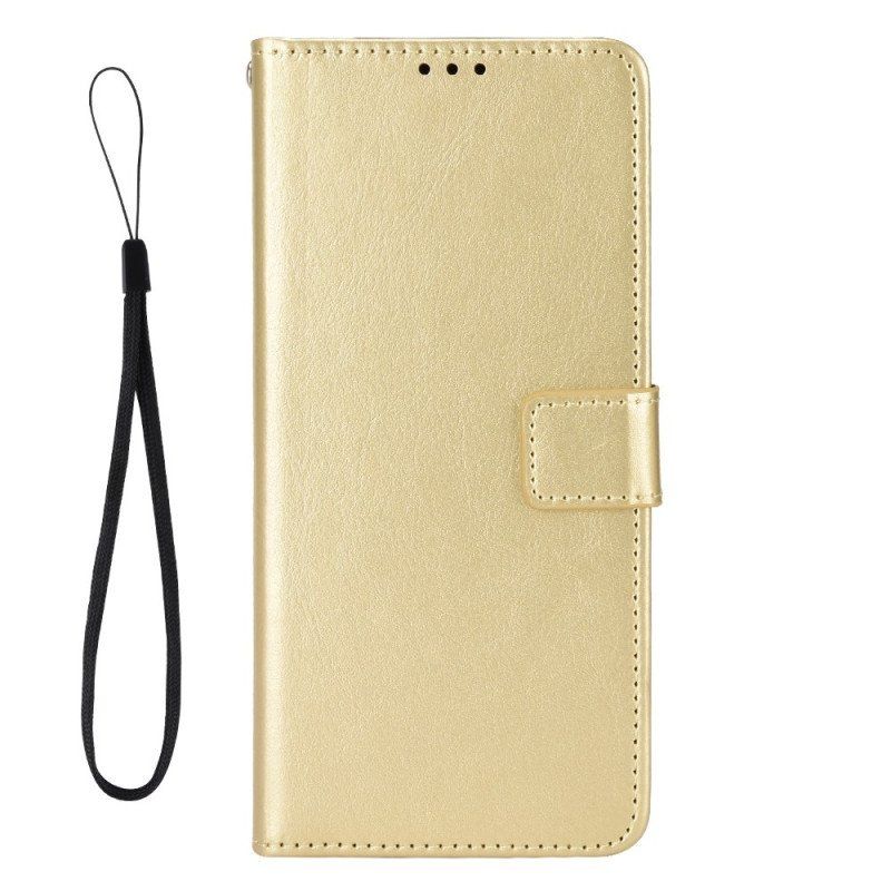 Skórzany Futerał do Xiaomi Redmi Note 12 5G Błyszcząca Sztuczna Skóra