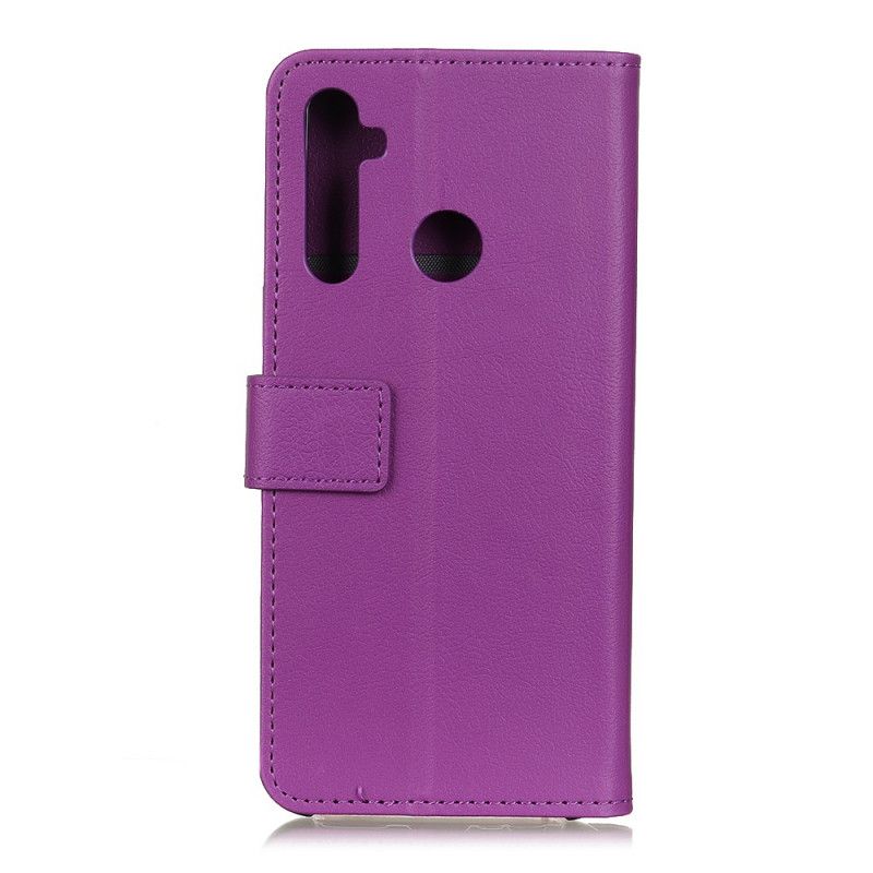 Etui Folio Xiaomi Redmi Note 8 Biały Czarny Ekoskóra W Stylu Retro