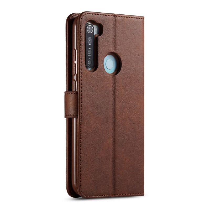 Etui Folio Xiaomi Redmi Note 8 Szary Czarny Lc.Imeeke Efekt Skóry