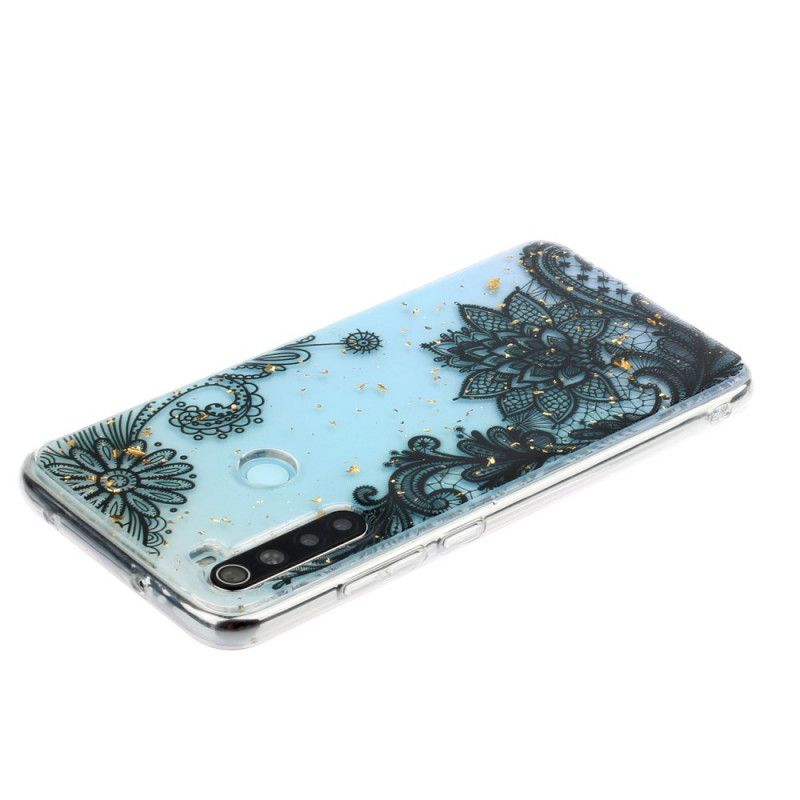 Etui Xiaomi Redmi Note 8 Kwiaty Z Koronki I Cekinów