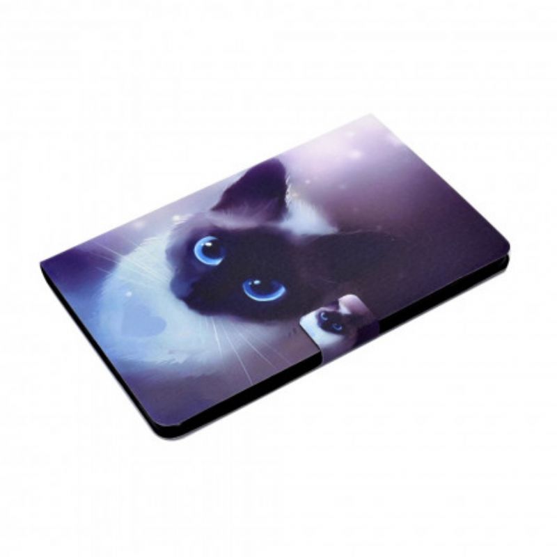 Etui Folio Do Huawei Matepad New Niebieskooki Kot