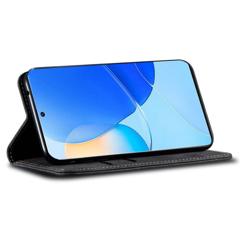 Flip Kotelot Huawei Nova 11 Pro Tkanina Dżinsowa Etui Ochronne