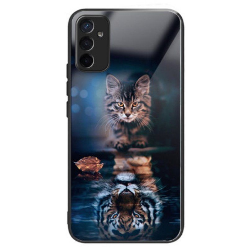 Etui do Samsung Galaxy M13 Kot Ze Szkła Hartowanego