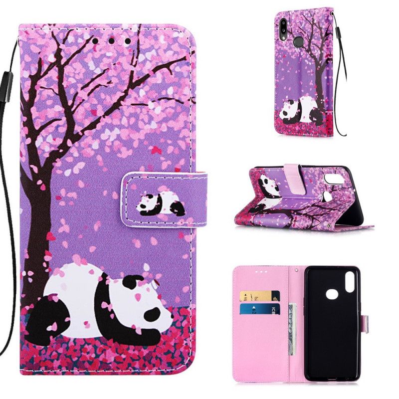 Etui Folio Samsung Galaxy A10s Chińska Panda Drzewna
