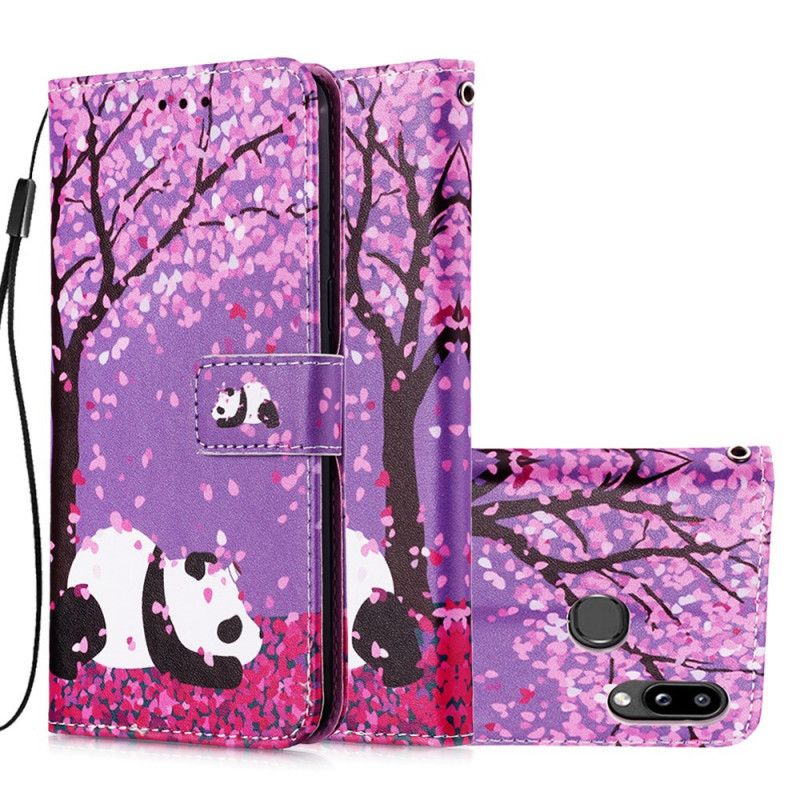 Etui Folio Samsung Galaxy A10s Chińska Panda Drzewna