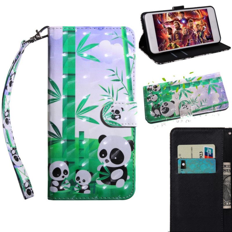 Etui Folio Samsung Galaxy A10s Pandy Z Jasnymi Punktami