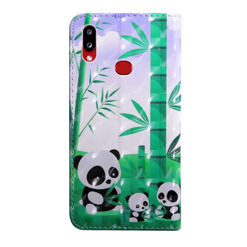 Etui Folio Samsung Galaxy A10s Pandy Z Jasnymi Punktami