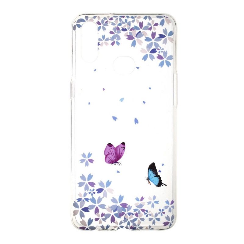 Futerały Samsung Galaxy A10s Etui na Telefon Przezroczyste Motyle I Kwiaty