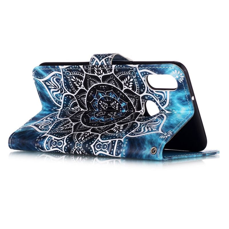 Skórzany Futerał Samsung Galaxy A10s Etui na Telefon Mandala Na Niebie