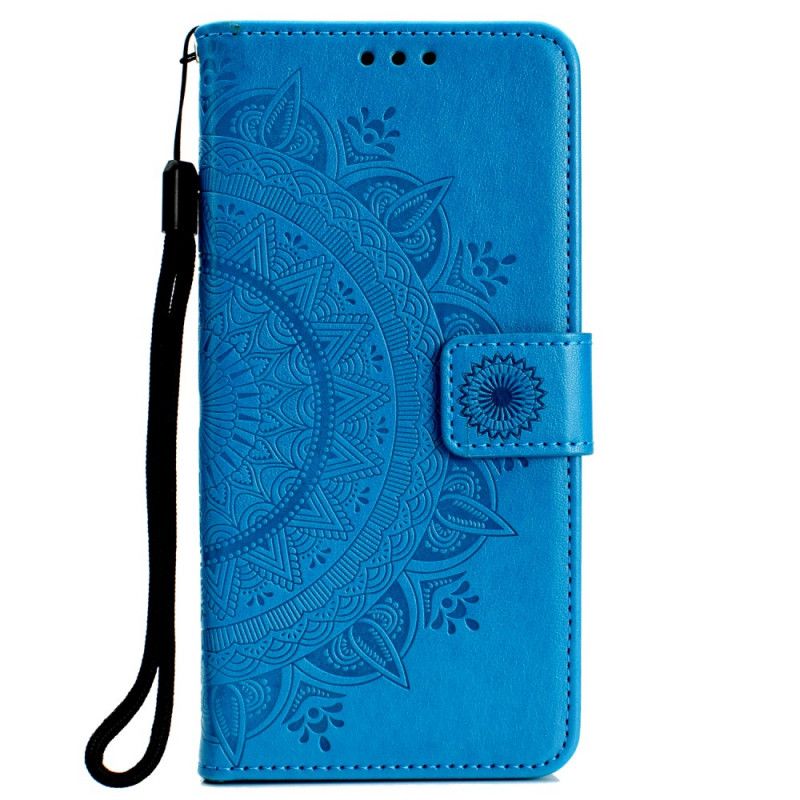 Etui Folio Huawei P40 Lite E / Y7p Magenta Szary Mandala Słońca