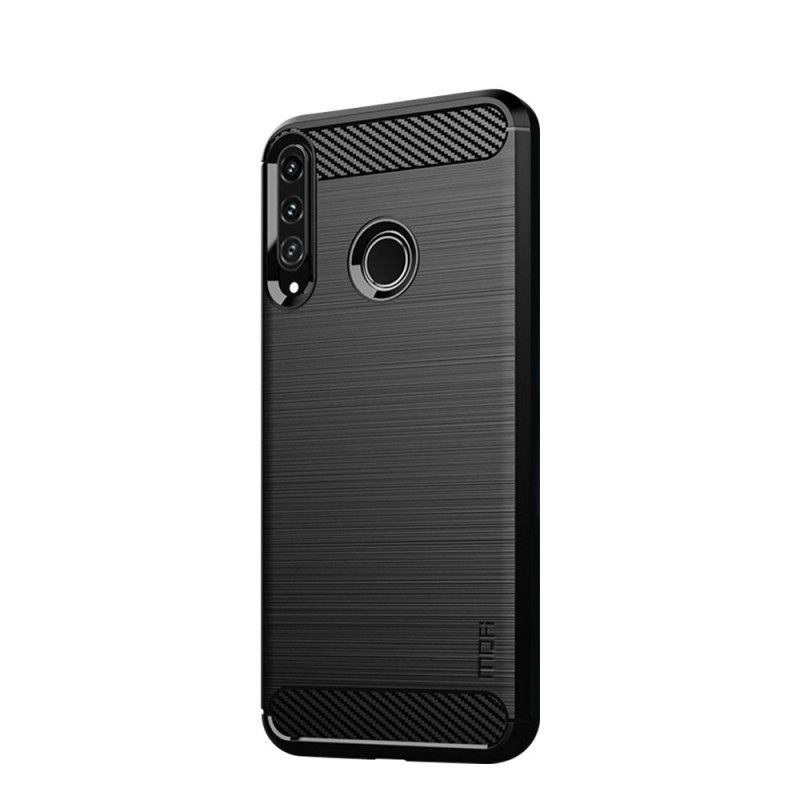 Etui Huawei P40 Lite E / Y7p Szary Czarny Mofi Szczotkowane Włókno Węglowe
