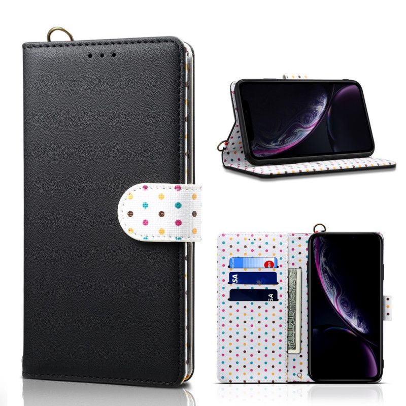 Etui Folio iPhone X Kawa Mundur W Kropki Etui Ochronne