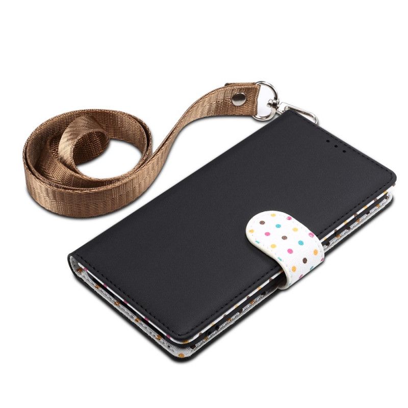 Etui Folio iPhone X Kawa Mundur W Kropki Etui Ochronne