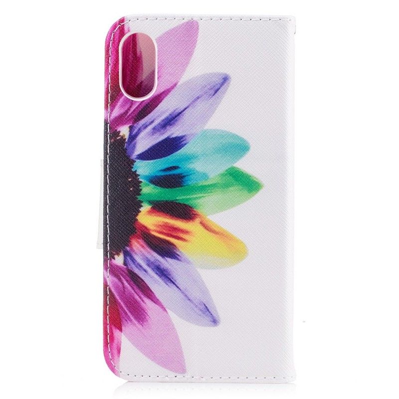 Etui Folio iPhone X Kwiat Akwareli Etui Ochronne