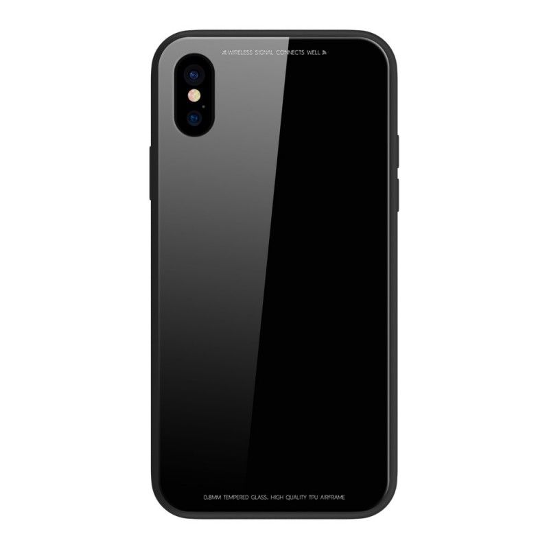 Etui iPhone X Biały Czarny Połysk Sulada