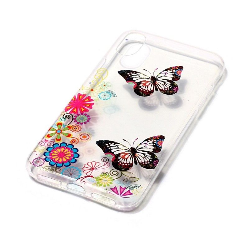 Etui iPhone X Psychodeliczne Motyle I Kwiaty