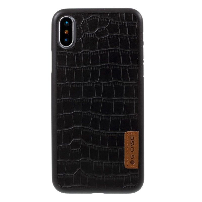 Etui iPhone X Walizka Krokodylkowa