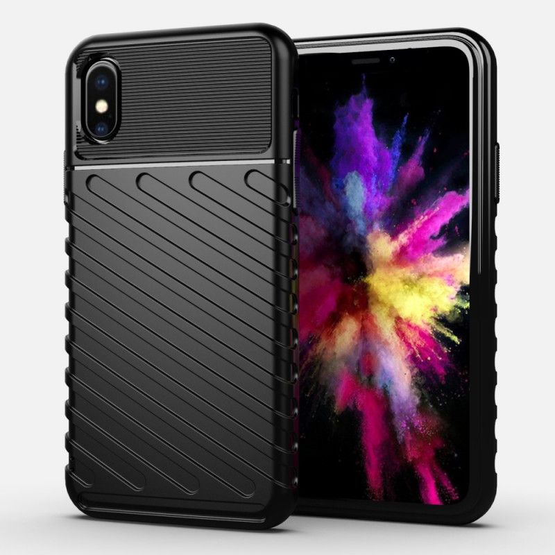 Etui iPhone X Zielony Czarny Seria Grzmotów