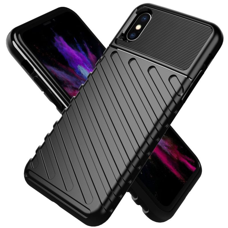 Etui iPhone X Zielony Czarny Seria Grzmotów