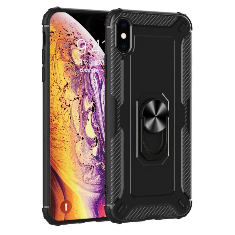 Etui iPhone X Zielony Czarny Silikonowy Uchwyt Na Pierścień