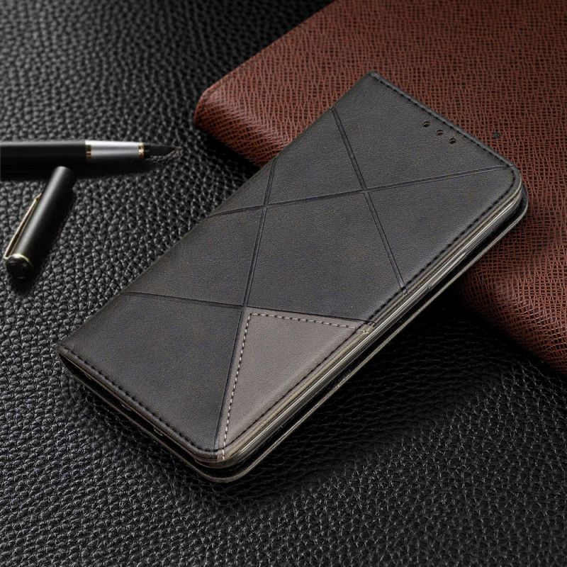 Flip Kotelot iPhone X Szary Czarny Etui na Telefon Styl Artysty